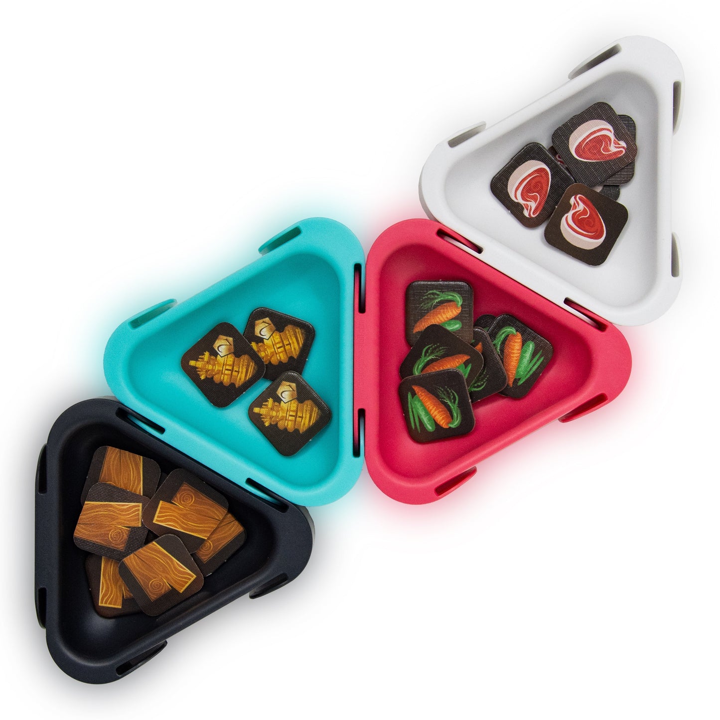 Modulares CHAMÄELEON Tray – Ressourcen-Schälchen für Brettspiele – Silber | 1 Stück