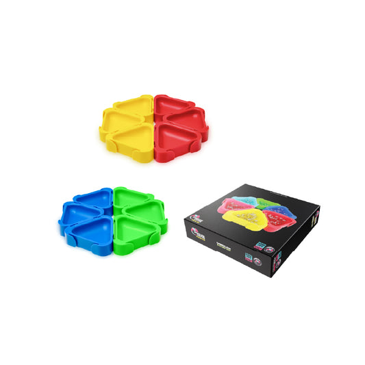 Chamäeleon "Spielerfarben Bundle" – 12 Ressourcen-Schälchen (3x rot, 3x blau, 3x gelb ,3x grün) + Große Storage Box