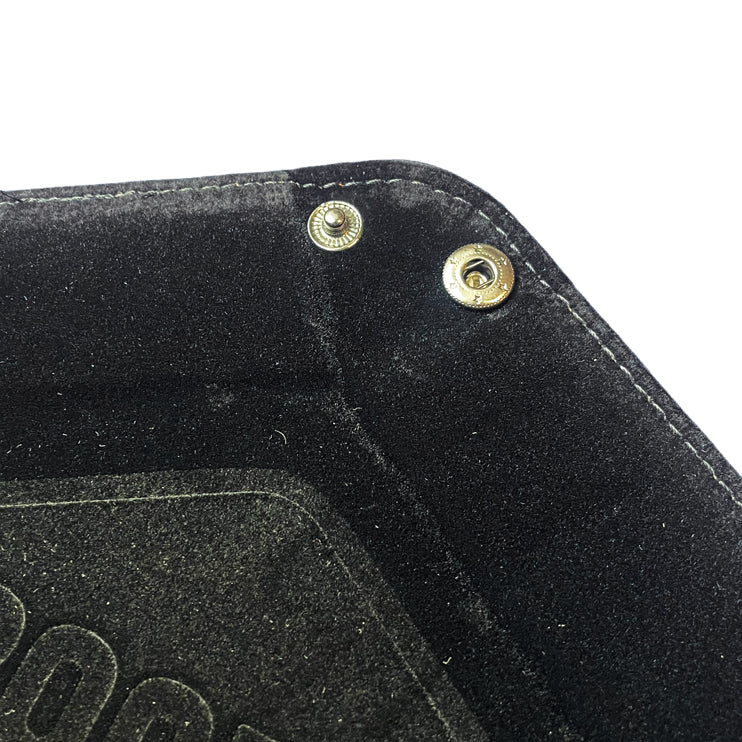 Premium Würfelteller Boardgame Stuff faltbar sechseckig hexagon schwarz Würfelspiele Brettspiele