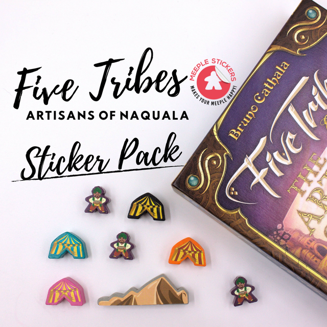 MeepleStickers Five Tribes Erweiterung Die Kunstschmiede von Naqala / The Artisans of Naqala  Sticker Pack Upgrades