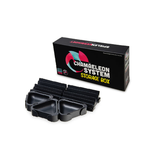 Chamäeleon "Starter Bundle" – 2 Kartenhalter (schwarz) + 3 Ressourcen-Schälchen (schwarz) + Kleine Storage Box