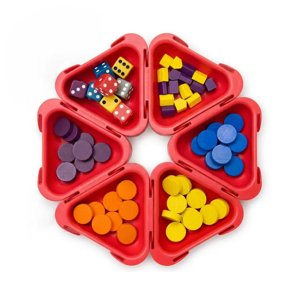 Modulares Tray für Brettspiel-Ressourcen CHAMÄELEON – Rot, 1 Stück