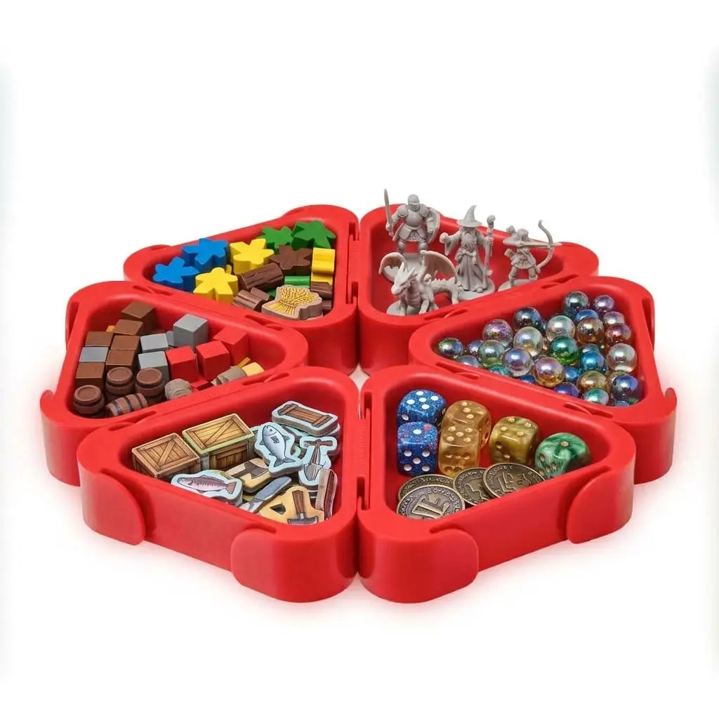 Modulares Tray für Brettspiel-Ressourcen CHAMÄELEON – Rot, 1 Stück