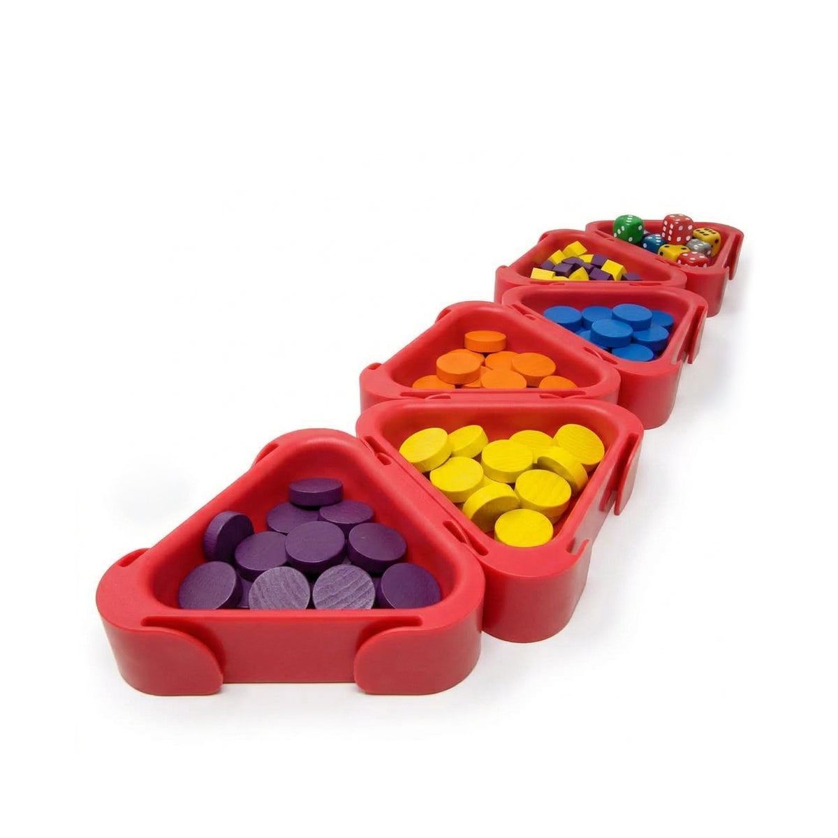 Modulares Tray für Brettspiel-Ressourcen CHAMÄELEON – Rot, 1 Stück