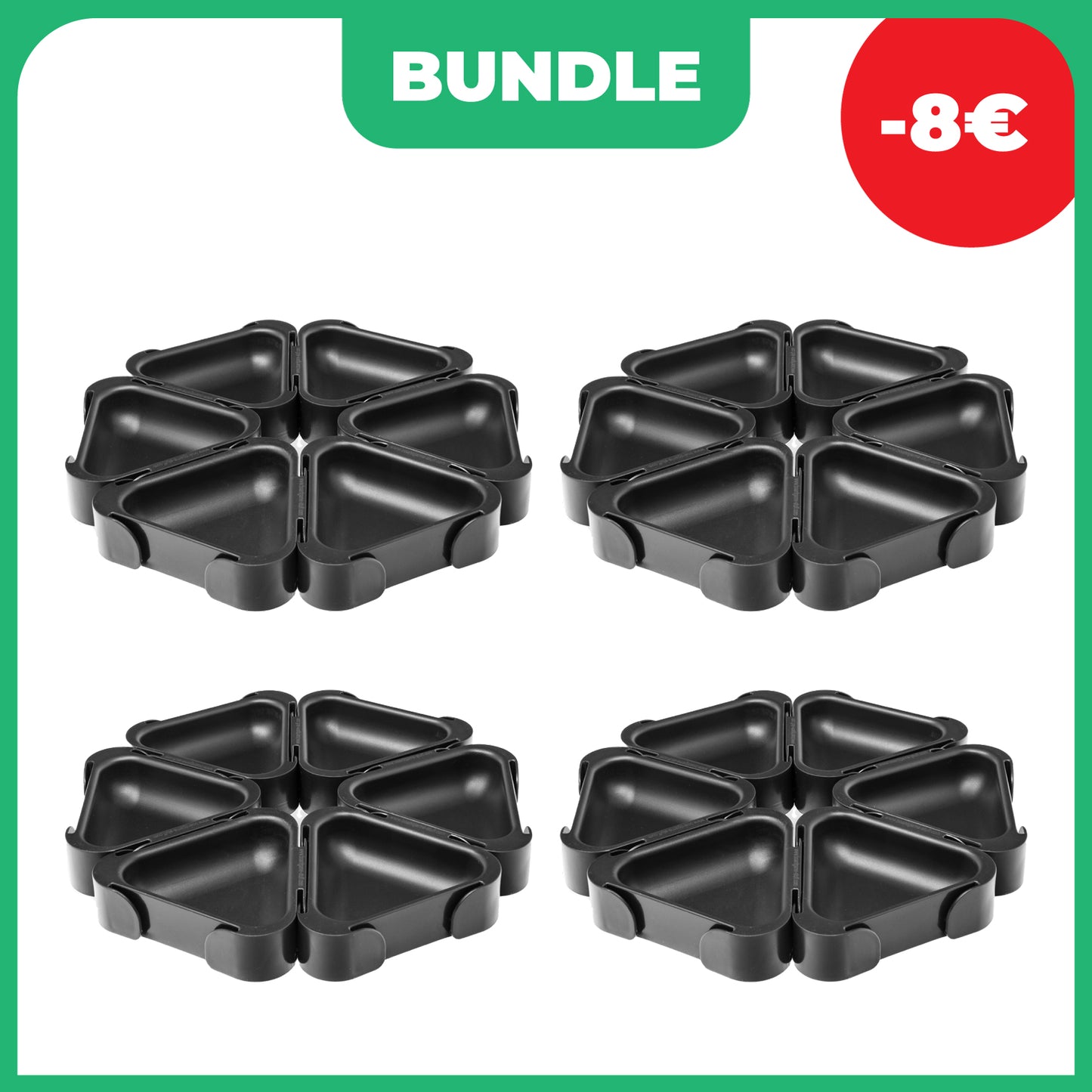 Bundle FULL BLACK TRAYS 24 Chamäeleon Trays schwarz