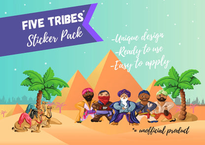 MeepleStickers Five Tribes Sticker Pack Upgrades