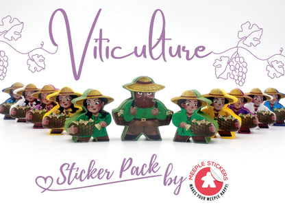 MeepleStickers Viticulture Essential Edition Sticker Pack Upgrades