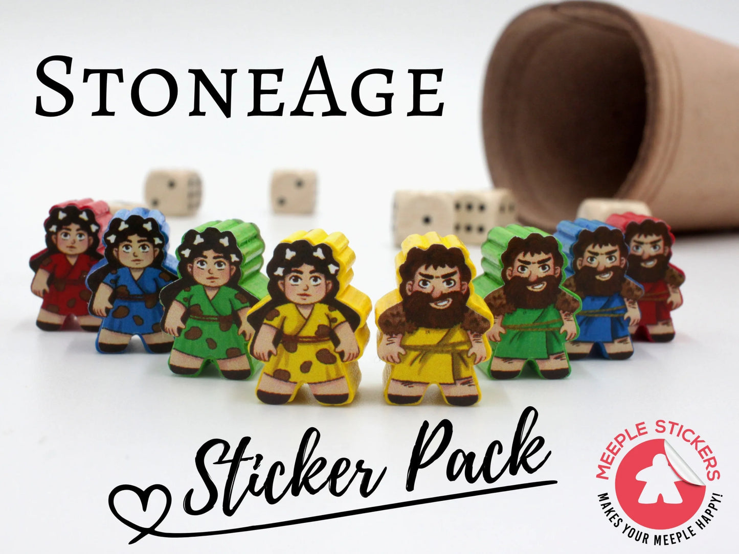 MeepleStickers Stoneage Sticker Pack Upgrades