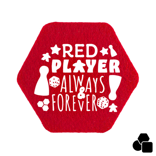 Coaster felt - Red Player always forever red