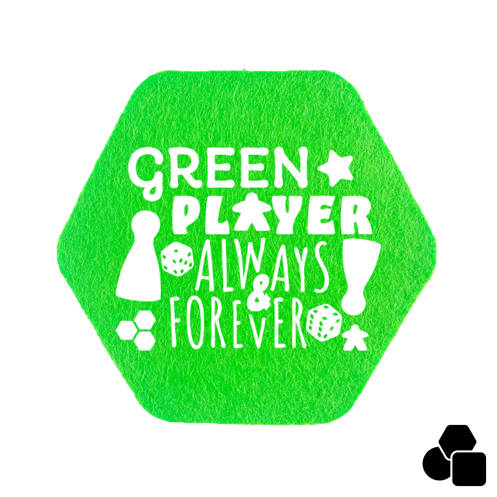 Untersetzer Filz - Green Player always forever grün