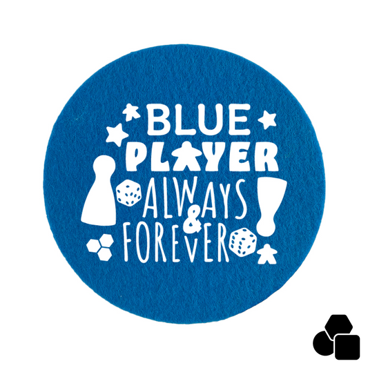 Coaster felt - Blue Player - Player colour motif02