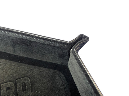 Premium Würfelteller Boardgame Stuff faltbar sechseckig hexagon schwarz Würfelspiele Brettspiele