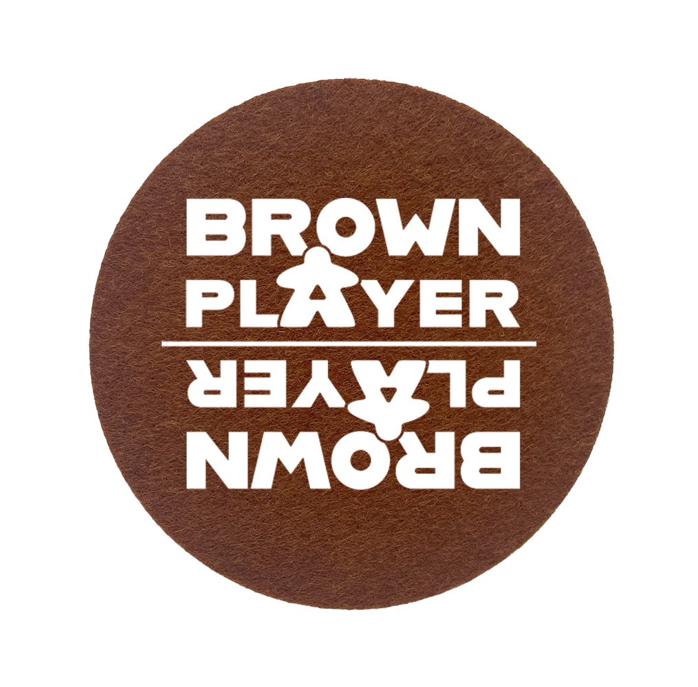 Untersetzer Filz - Brown Player braun rund