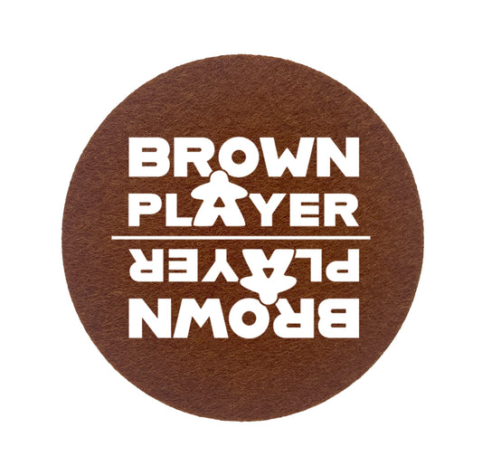 Coaster felt - Brown Player brown round