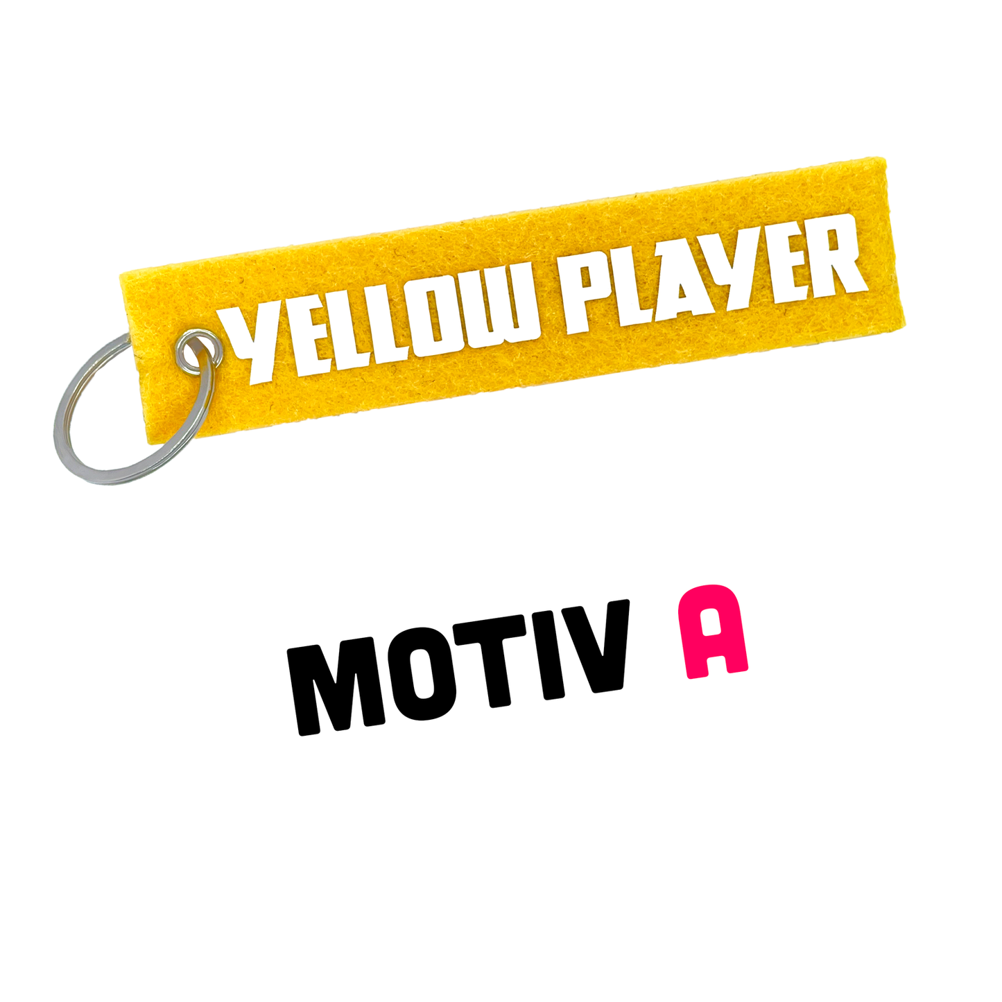 Key ring felt - Yellow Player - player color yellow