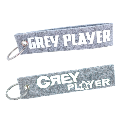 Key ring felt - Gray Player - player color light gray mottled