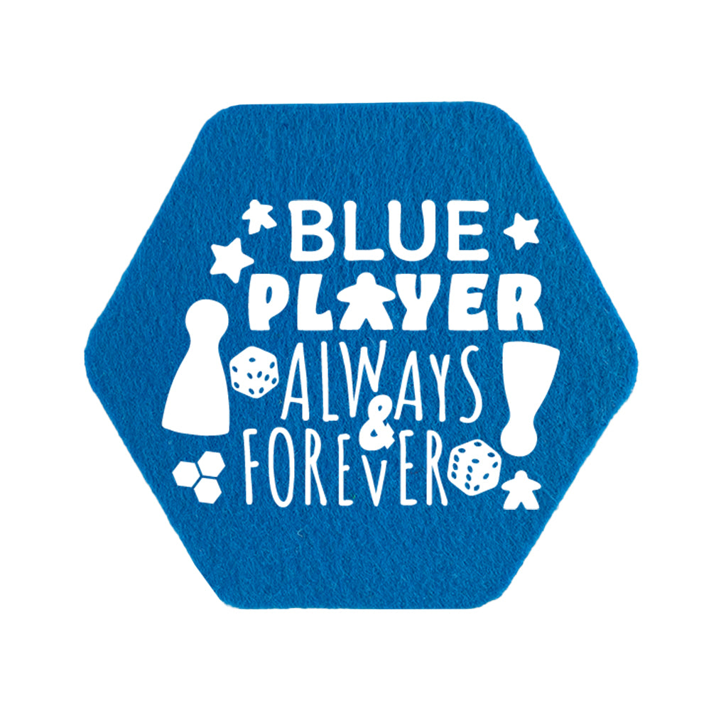 Coaster felt - Blue Player - Player colour motif02