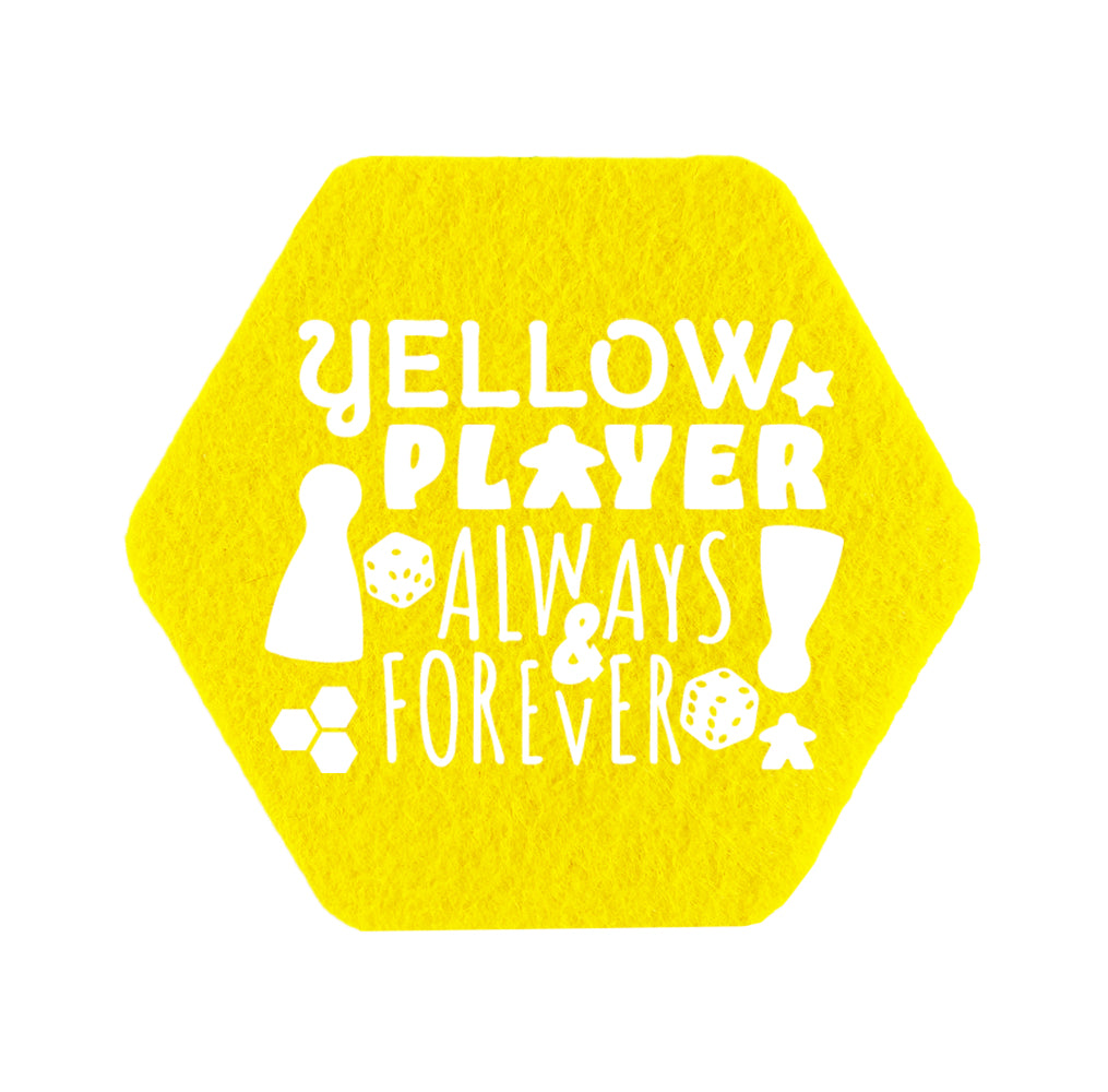Coaster felt - Yellow Player always forever yellow
