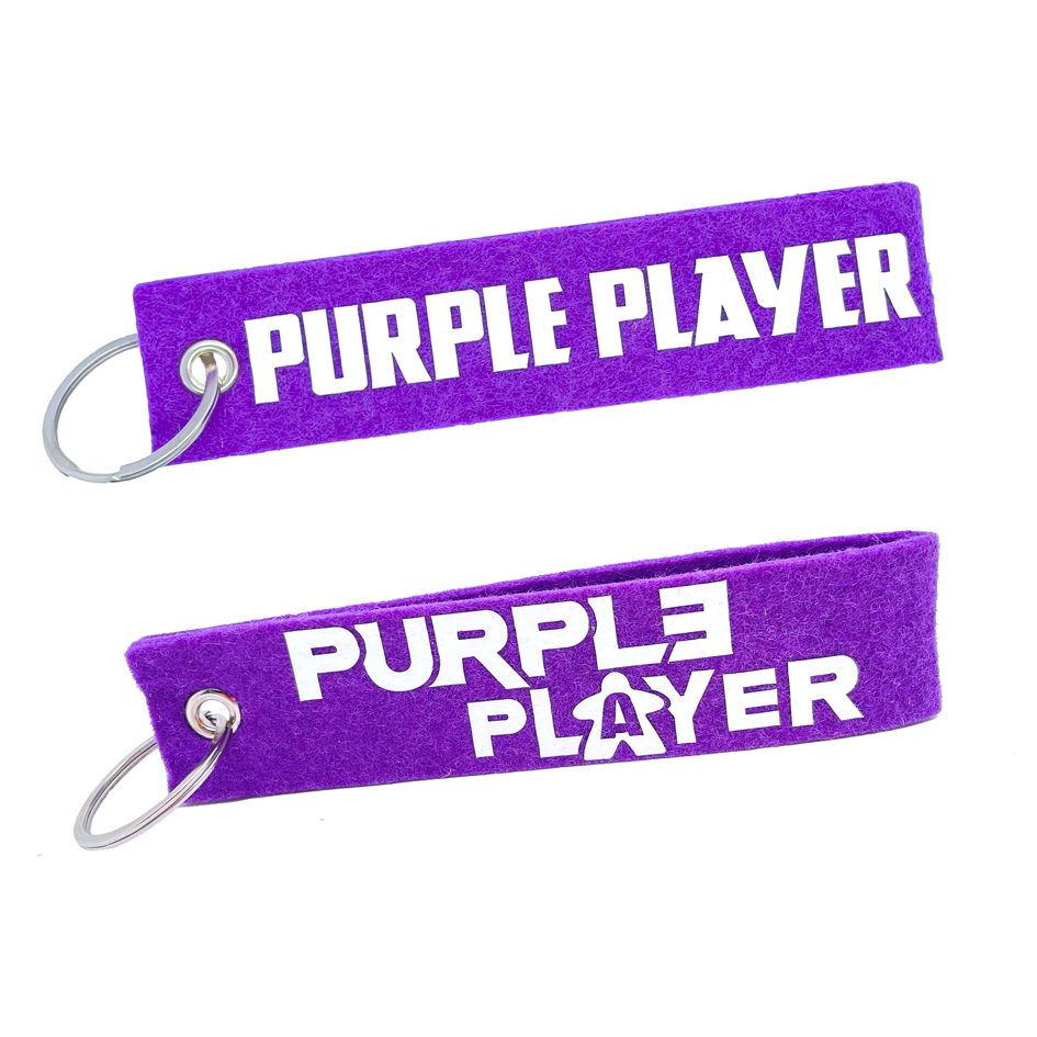 Key ring felt - Purple Player - player color purple