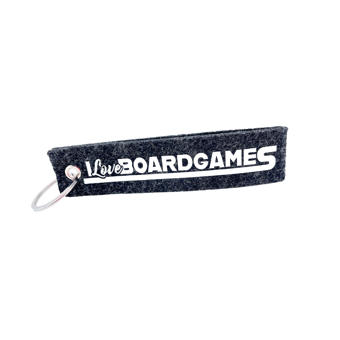 felt key chain with board game motifs, dark gray mixed