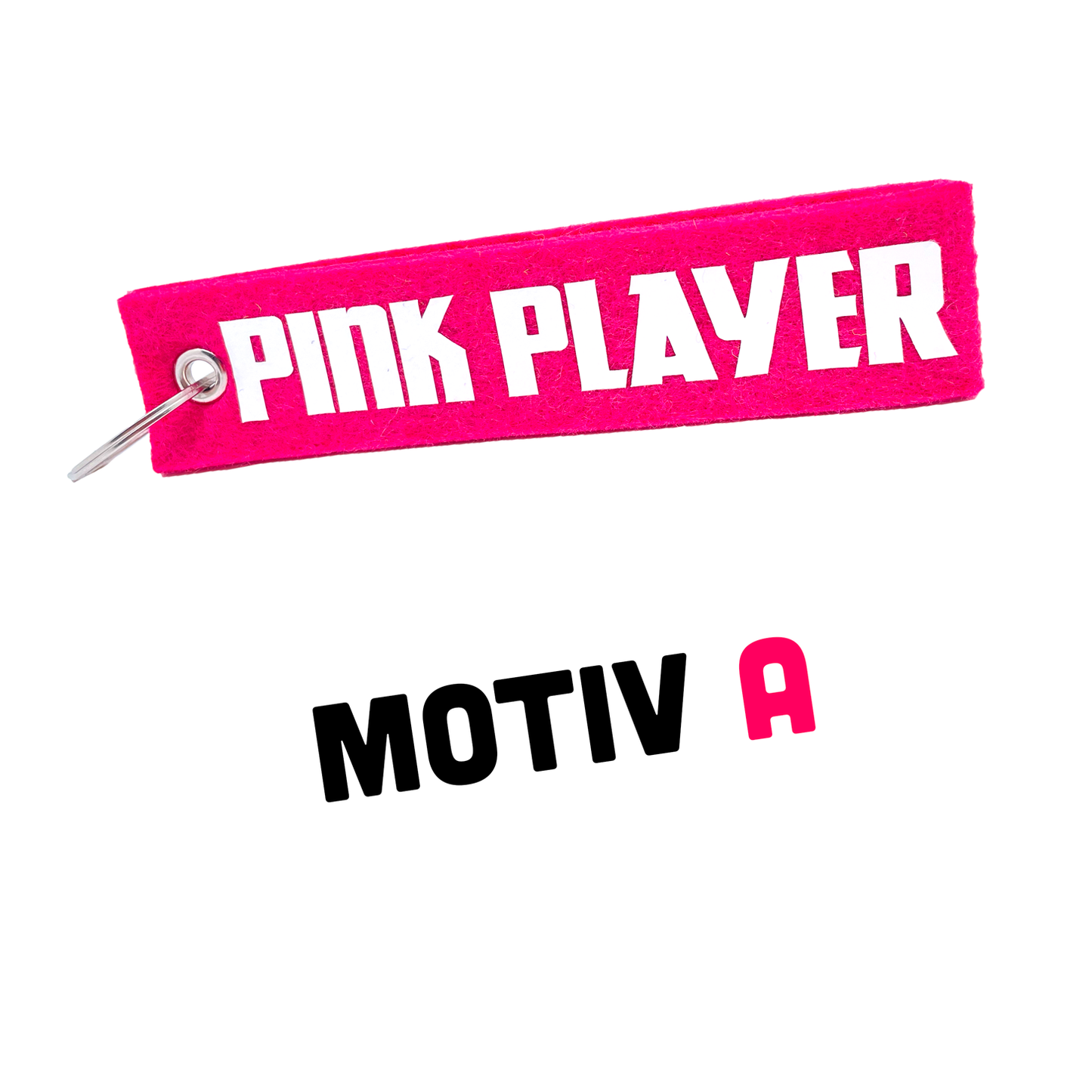 Schlüsselanhänger Filz - Pink Player - Spielerfarbe pink