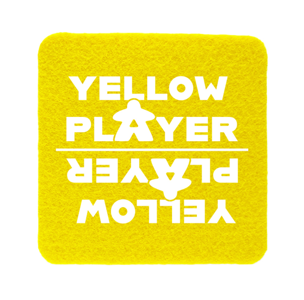 Coaster felt - yellow player - player color motif01