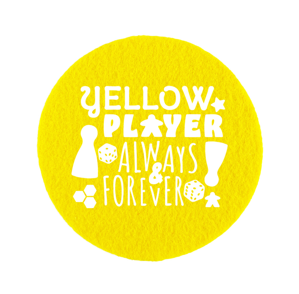 Coaster felt - Yellow Player always forever yellow