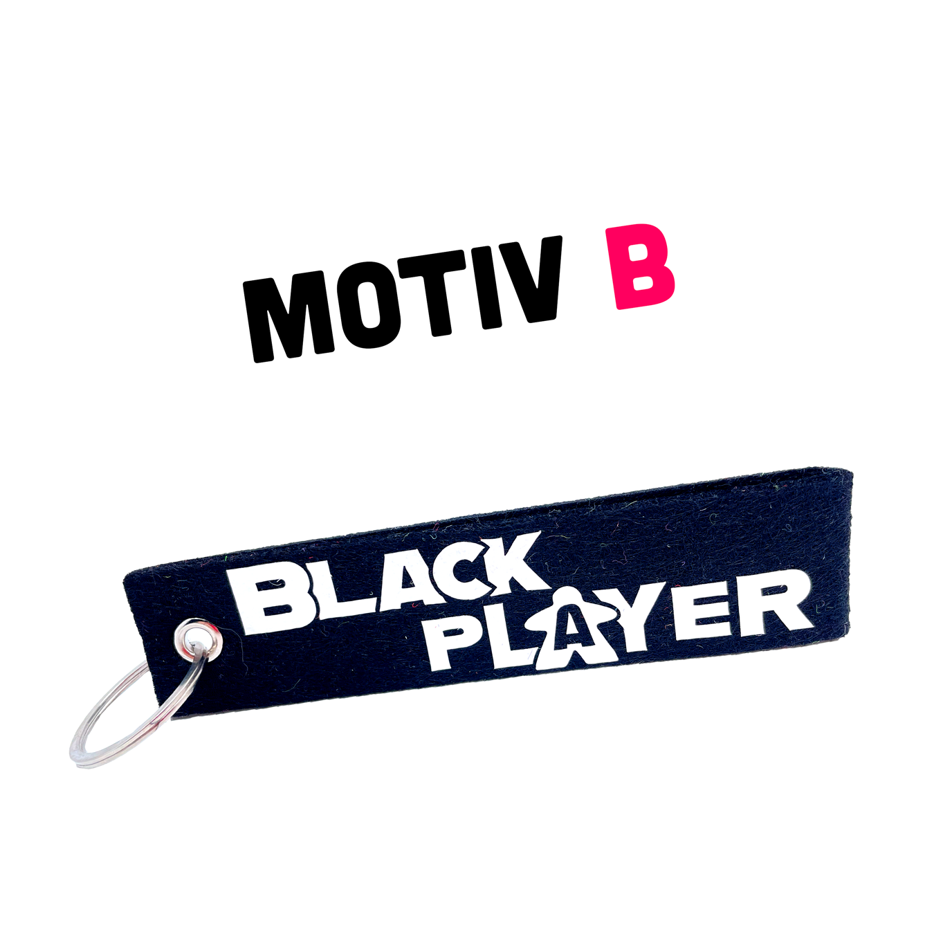 Schlüsselanhänger Filz - Black Player - Spielerfarbe schwarz